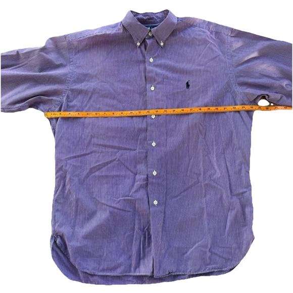 RALPH LAUREN MCMEEL Long Sleeve Striped Dress Shirt Men's Size Large - Picture 6 of 7